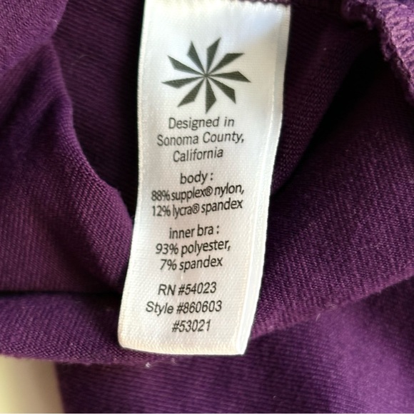 Athleta Vibrant Purple/Plum V-Neck Athletic Tank with Gathered Bust, Size XL - Picture 7 of 9